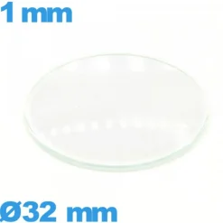Verre bombé 32 mm montre circulaire verre minéral