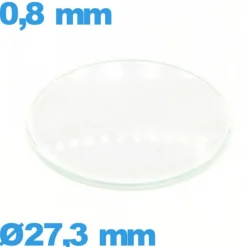 Verre bombé 27,3 mm montre circulaire en verre minéral