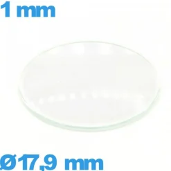 Verre bombé 17,9 mm montre circulaire en verre minéral