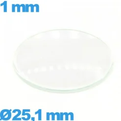 Verre bombé 25,1 mm pour montre circulaire verre minéral