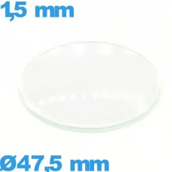 Verre bombé 47,5 mm pour montre circulaire verre minéral
