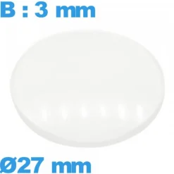 Verre bombé avec base 27 mm de montre circulaire verre minéral