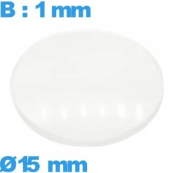 Verre bombé avec base 15 mm montre circulaire en verre minéral