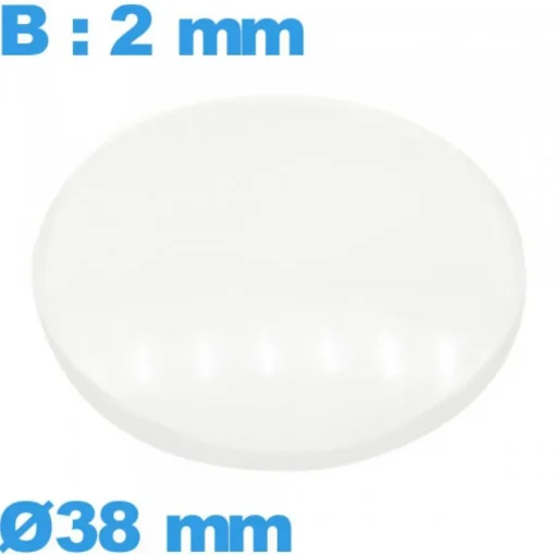 Verre bombé avec base 38 mm de montre circulaire en verre minéral