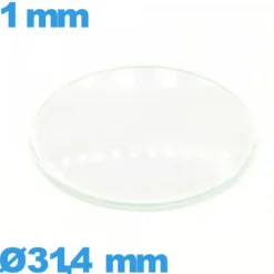 Verre bombé circulaire en verre minéral 31,4 mm pour montre