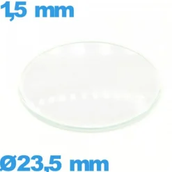Verre bombé circulaire en verre minéral 23,5 mm de montre