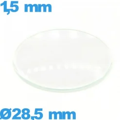Verre bombé circulaire verre minéral 28,5 mm de montre