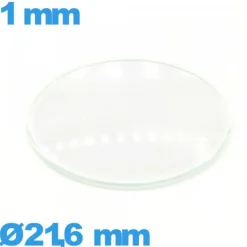 Verre bombé circulaire verre minéral 21,6 mm pour montre