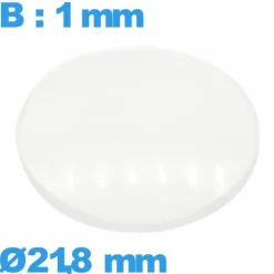 Verre bombé de montre avec base en verre minéral circulaire 21,8 mm