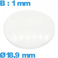 Verre bombé de montre avec base en verre minéral circulaire 18,9 mm