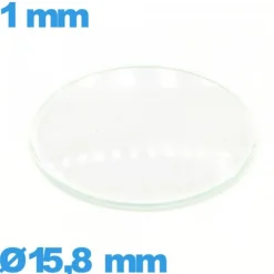 Verre bombé de montre verre minéral circulaire 15,8 mm