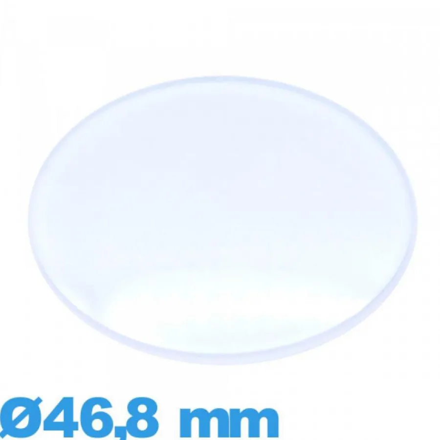 Verre Circulaire 46,8 mm pour montre en Plastique légèrement bombé