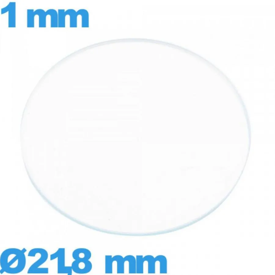 Verre circulaire en verre minéral 21,8 mm pour montre