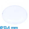 Verre de montre 13,4 mm en plexiglas Circulaire cambrure prononcée