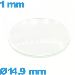 Verre de montre verre minéral 14,9 mm bombé circulaire