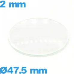 Verre de montre verre minéral 47,5 mm bombé circulaire