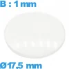 Verre en verre minéral bombé de montre circulaire avec base 17,5 mm