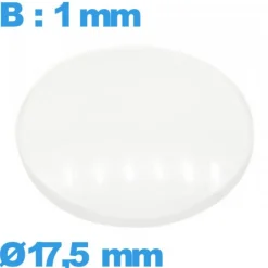 Verre en verre minéral bombé de montre circulaire avec base 17,5 mm