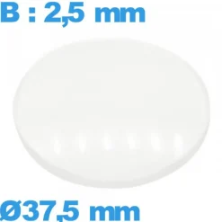 Verre en verre minéral bombé montre circulaire avec base 37,5 mm