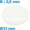 Verre en verre minéral bombé pour montre circulaire avec base 31 mm