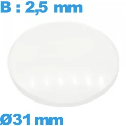 Verre en verre minéral bombé pour montre circulaire avec base 31 mm