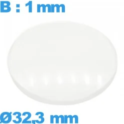 Verre en verre minéral bombé de montre circulaire avec base 32,3 mm