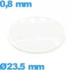 Verre en verre minéral circulaire montre 23,5 mm bombé