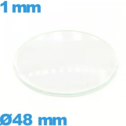 Verre en verre minéral circulaire pour montre 48 mm bombé