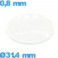 Verre en verre minéral circulaire pour montre 31,4 mm bombé