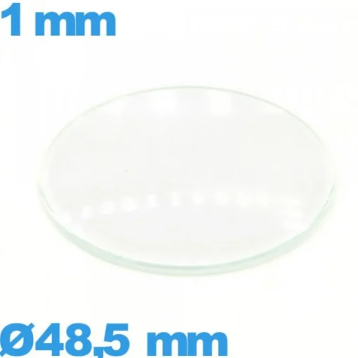 Verre en verre minéral circulaire pour montre 48,5 mm bombé