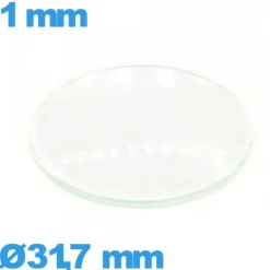Verre en verre minéral circulaire de montre 31,7 mm bombé