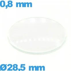 Verre en verre minéral circulaire montre 28,5 mm bombé