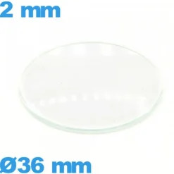 Verre en verre minéral circulaire de montre 36 mm bombé