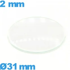 Verre en verre minéral circulaire montre 31 mm bombé