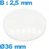 Verre en verre minéral circulaire bombé 36 mm montre avec base