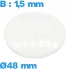 Verre en verre minéral circulaire bombé 48 mm pour montre avec base