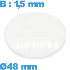 Verre en verre minéral circulaire bombé 48 mm pour montre avec base