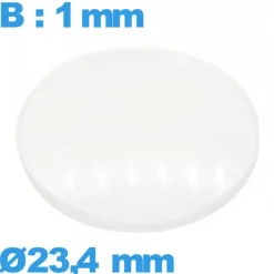Verre en verre minéral circulaire bombé 23,4 mm pour montre avec base