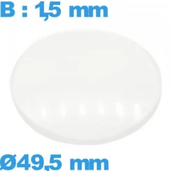 Verre en verre minéral circulaire bombé 49,5 mm pour montre avec base