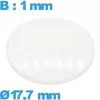 Verre en verre minéral circulaire montre avec base 17,7 mm bombé