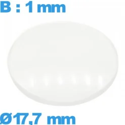Verre en verre minéral circulaire montre avec base 17,7 mm bombé