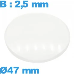 Verre en verre minéral circulaire bombé 47 mm pour montre avec base