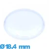 Verre haut bombé avec pas 18,4 mm de montre Circulaire acrylique