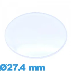 Verre légèrement bombé montre en acrylique Circulaire 27,4 mm