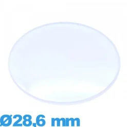 Verre légèrement bombé pour montre acrylique Circulaire 28,6 mm