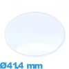 Verre légèrement bombé pour montre plexiglas Circulaire 41,4 mm