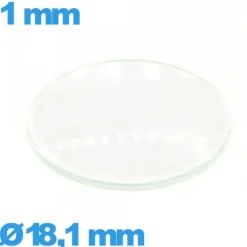 Verre montre 18,1 mm en verre minéral circulaire bombé