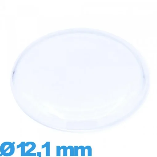 Verre montre 12,1 mm plexiglas Circulaire cambrure prononcée