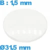 Verre montre avec base en verre minéral 31,5 mm bombé circulaire