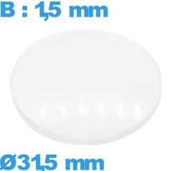 Verre montre avec base en verre minéral 31,5 mm bombé circulaire